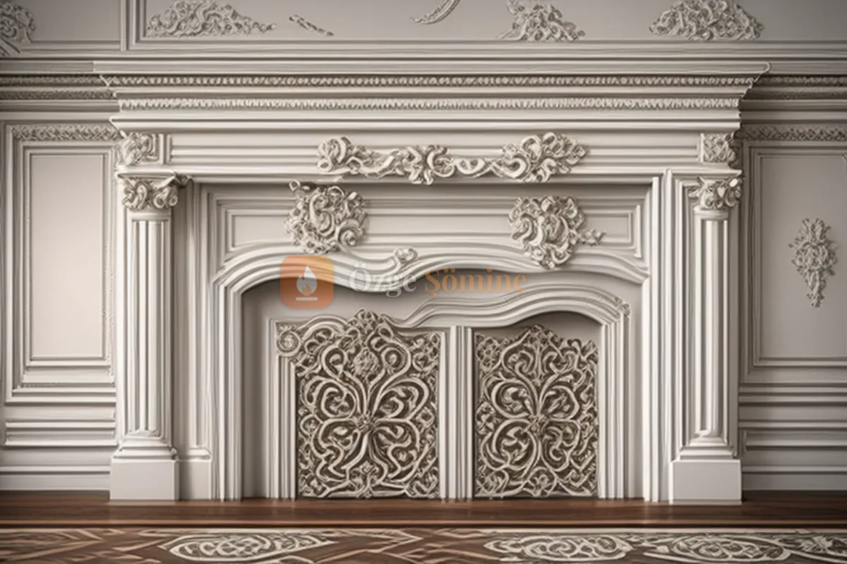 Versailles Klasik Mermer Şömine görsel 3