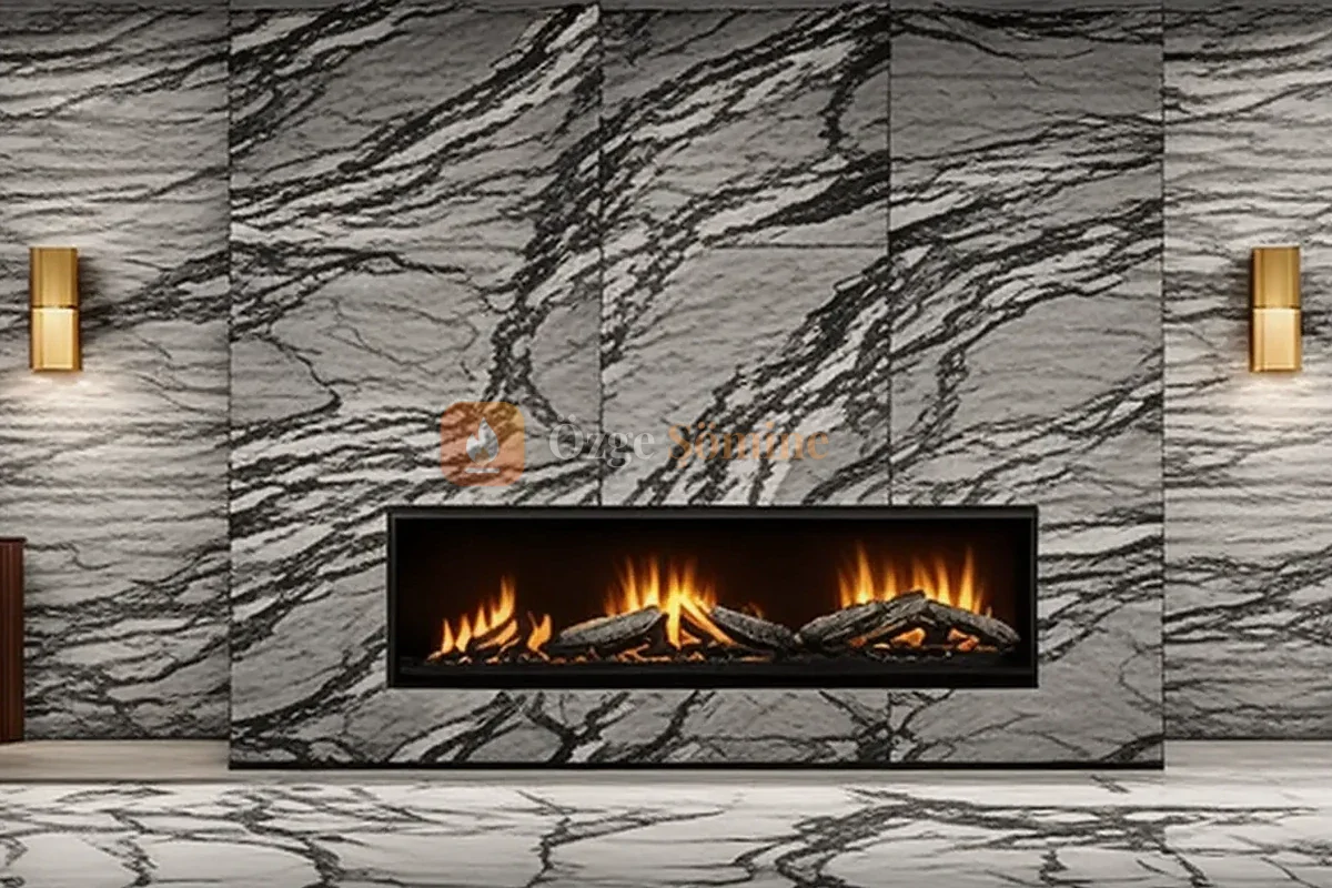 Nero Marquina Mermer Giydirme görsel 2