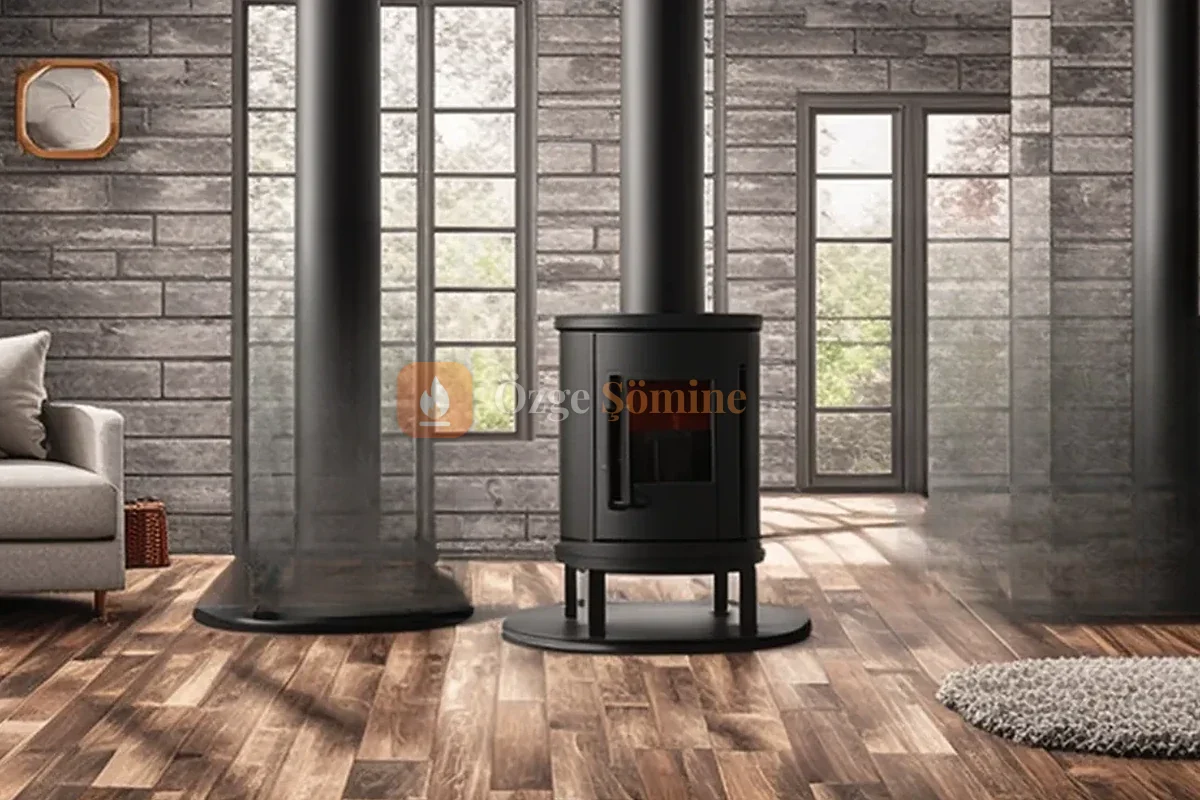 Orbit Modern Çelik Soba görsel 3