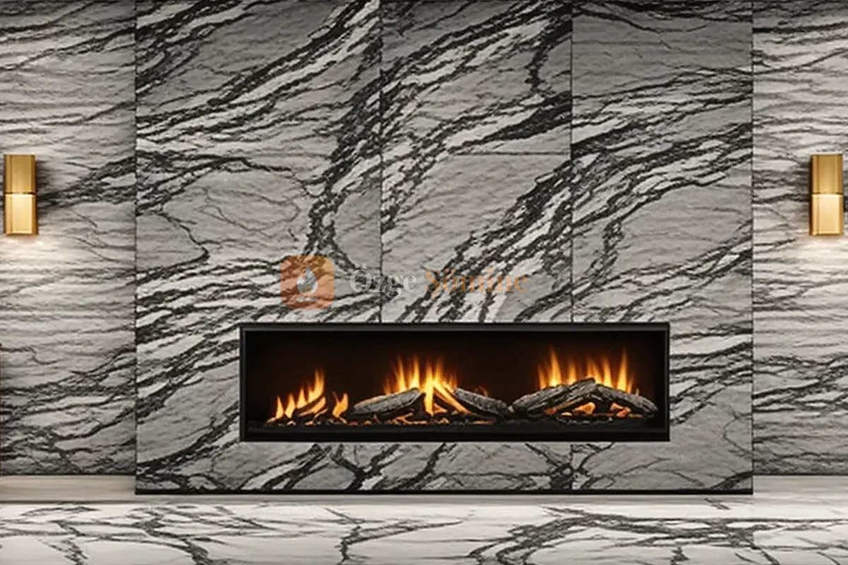 Nero Marquina Mermer Giydirme görsel 3