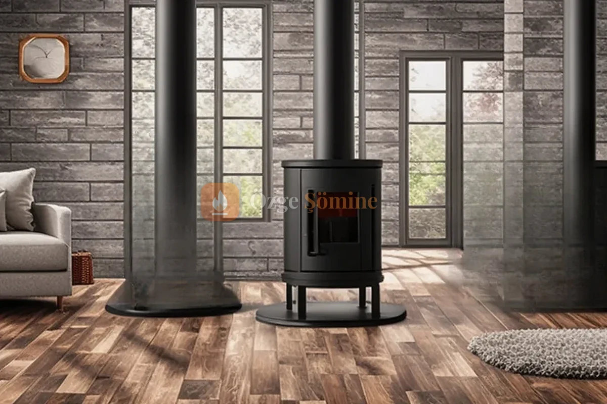 Orbit Modern Çelik Soba görsel 2